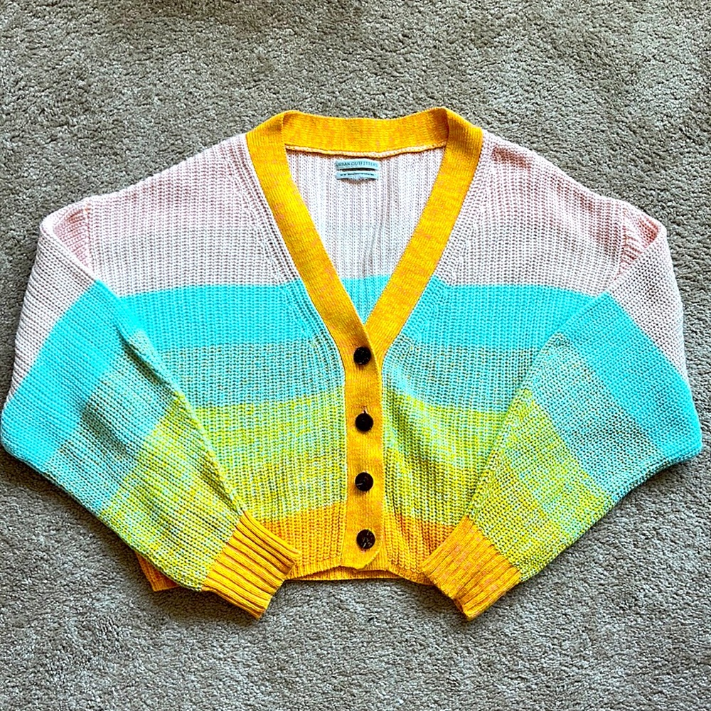 Urban Outfitters Rainbow Cardigan